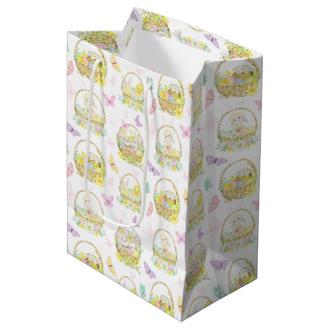 Ostertiere Ostern Mittlere Geschenktüte (Vorderseite Schrägansicht)