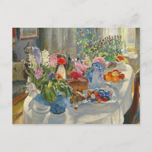 Ostertisch Feiertagspostkarte