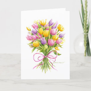 Ostertulip Bouquet Bright und schöne Karte