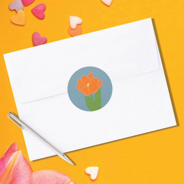 Ostertulip Runder Aufkleber (Von Creator hochgeladen)