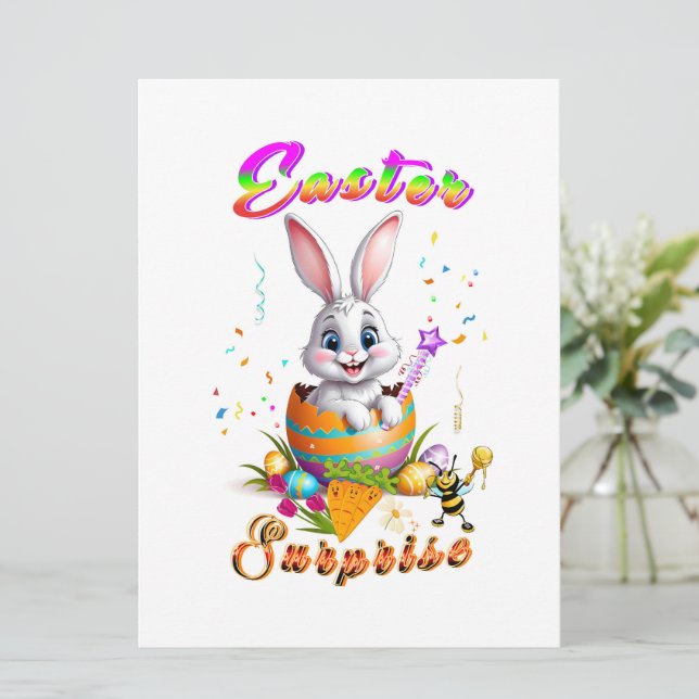 Osterüberraschung Ankündigung (Stehend Vorderseite)
