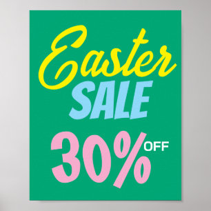 Osterverkauf, 30% Rabatt auf Verkauf, Osterverkauf Poster