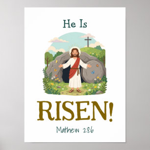 Osterverse für Kinder, christliche Schrift Poster