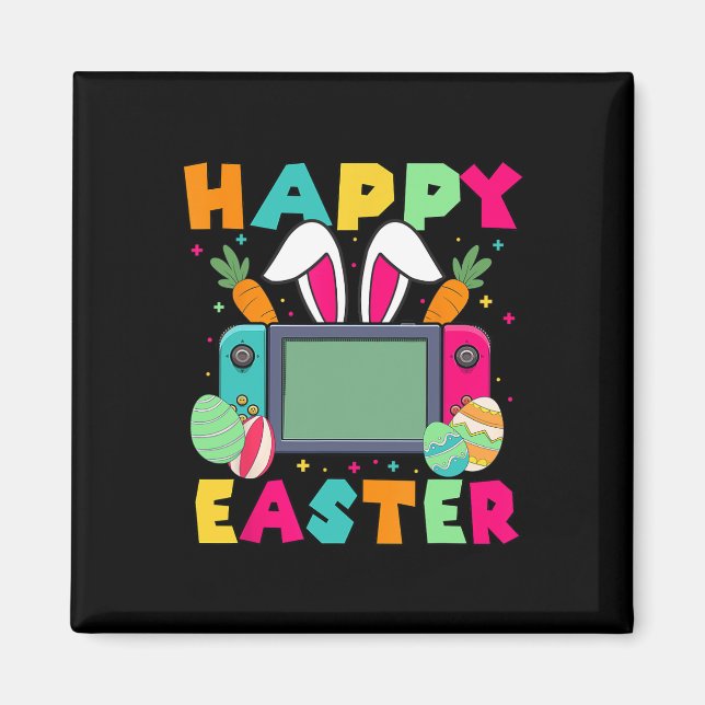 Ostervideo Game Bunny Gaming Controller Gamer Bo Magnet (Vorne)