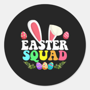 Osterviertel Familie Matching Bunny Egg Jagen Ohr Runder Aufkleber