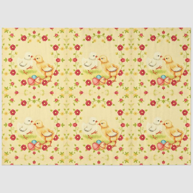 OsterVintage Hühnerreise-Sammlung Seidenpapier (Vorderseite)