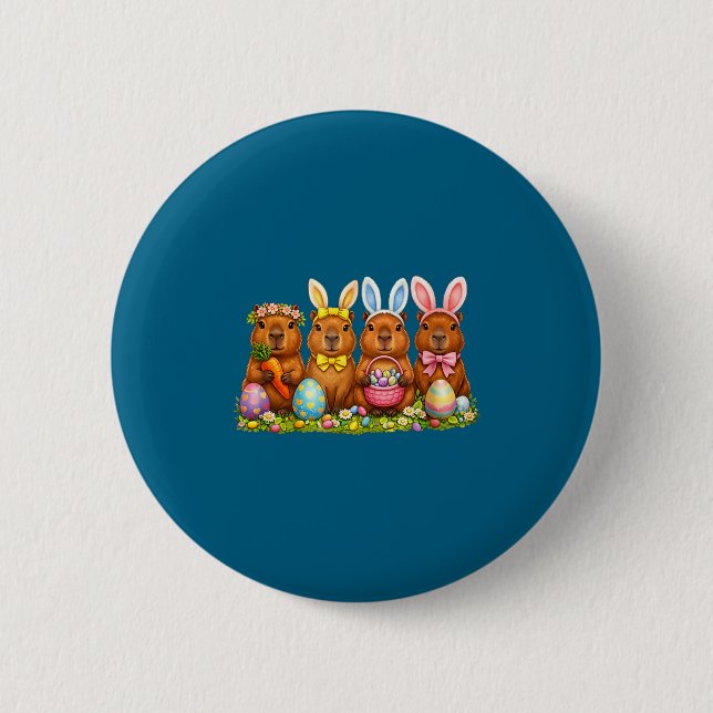Ostervliesohrhaseeier Frühling Jesus Button (Vorderseite)