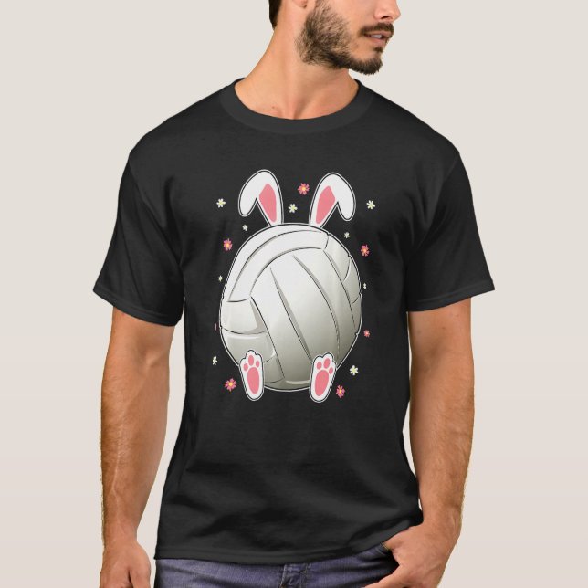Ostervolleyball Bunny Ears Ostervolleyball Plakat T-Shirt (Vorderseite)