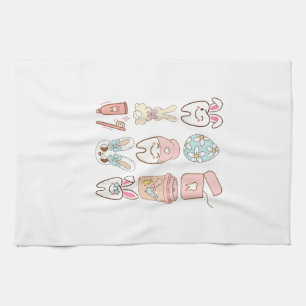 Ostervollzugsgehilfe Zahn Bunny Zahnarzt T-Shir Geschirrtuch