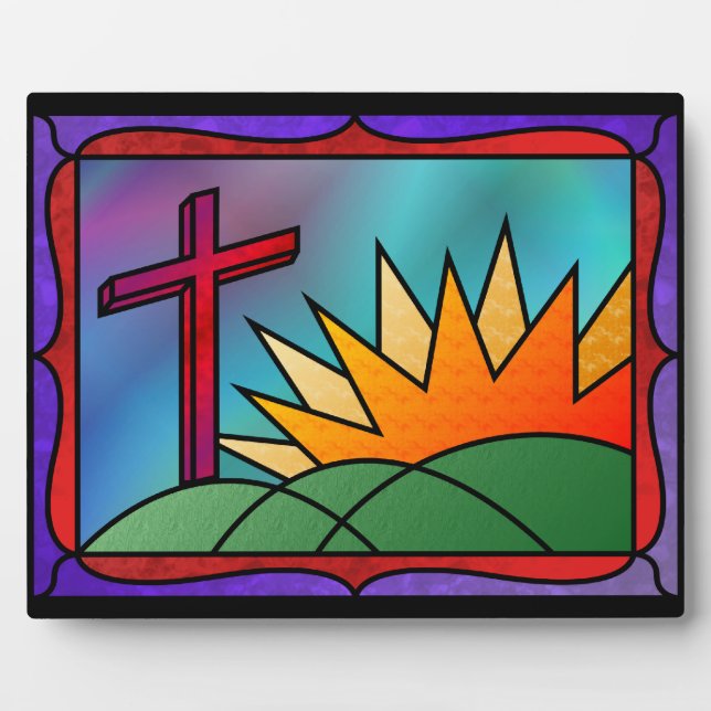 Ostervormittag Foto Plaque Fotoplatte (Vorderseite)