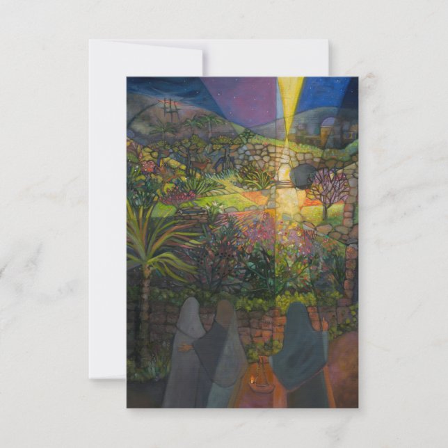 Ostervormittagskarte, Frauen am Grab (Vorderseite)