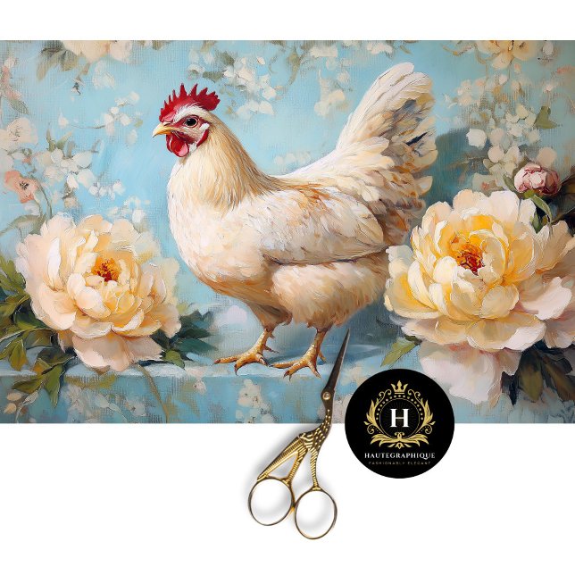 Osterweiße Hühnergelb Rosen entcouppen Seidenpapier (Von Creator hochgeladen)