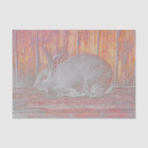 Osterweiße Orange Bunny Rabbit Holzkunst
