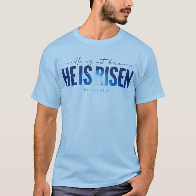 Osterwiederauferstehungssonntag: Er ist Risen (bla T-Shirt (Vorderseite)