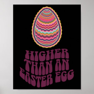 Osterwitz Retro psychedelische Eiersuche Kunst Lus Poster