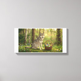 Osterwolf leinwanddruck