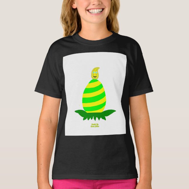 Osterwünsche Girls Black Basic T Shirt (Vorderseite)