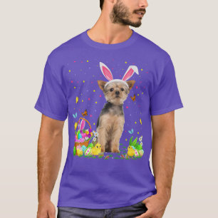 OsterYorkie Dog Bunny Egg Jagen Yorkie Ostern T-Shirt