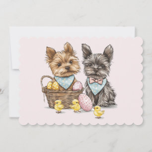 OsterYorkshire Terrier Dogs Feiertagskarte