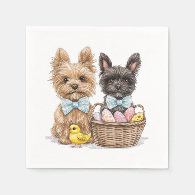 OsterYorkshire Terrier Dogs Serviette (Vorderseite)
