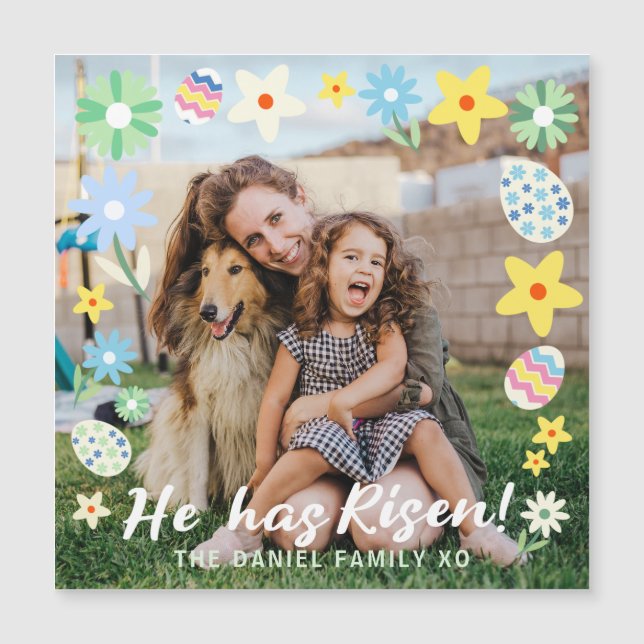 Osterzeit ist er aufgetaucht magneteinladung (Vorderseite)