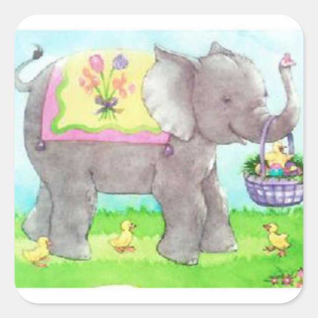 Osterzeit! Quadratischer Aufkleber (Vorderseite)