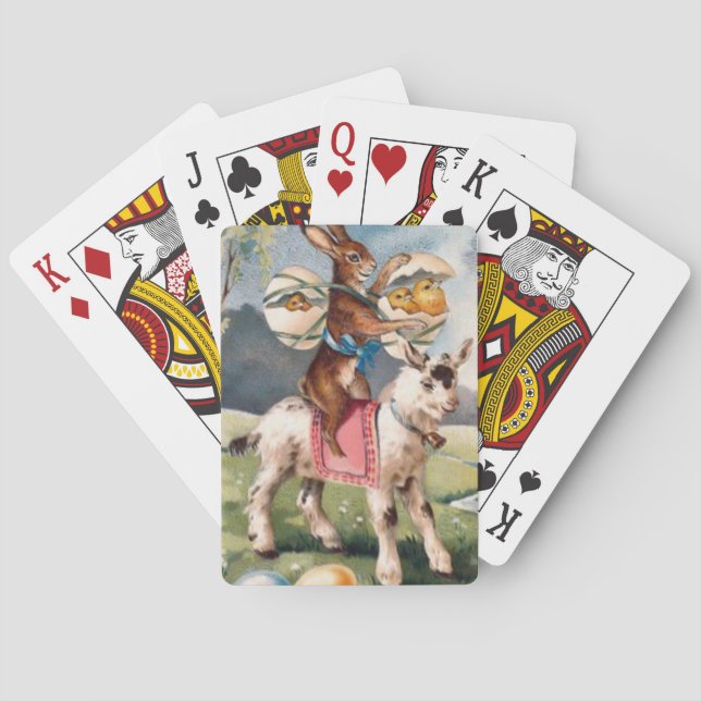Osterzgebrüllte Kick farbig gestrichene Eizellzieg Spielkarten (Rückseite)