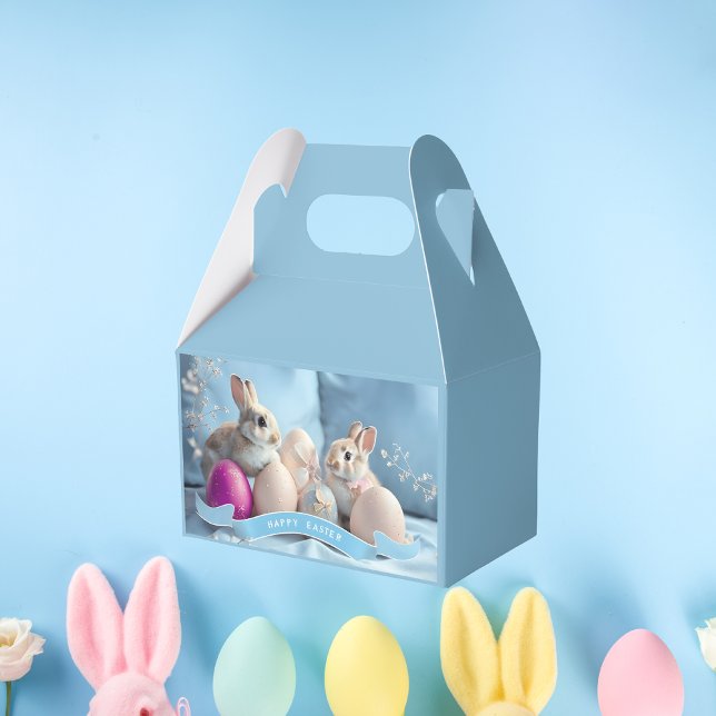 Osterzweikaninchen & Ostereier Gefälligkeitsbox Geschenkschachtel (Von Creator hochgeladen)