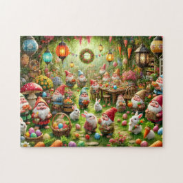 Osterzwerge Fröhliche Frühlingsgartenparty Puzzle