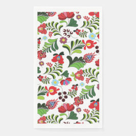 Osteuropäische Folklore-Blume Serviette