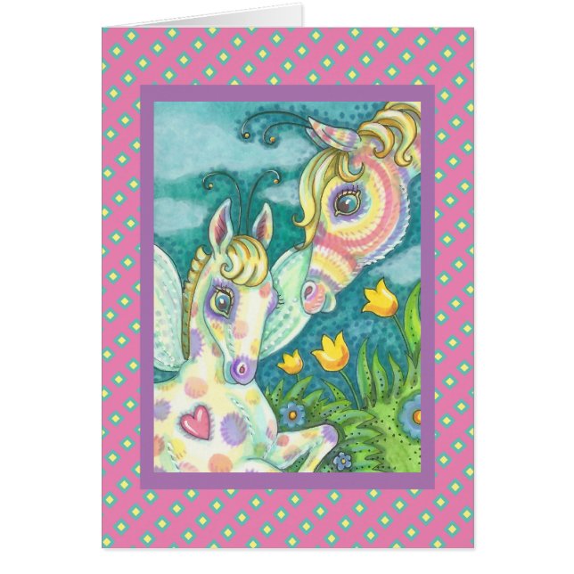 OSTFAIRE, BABY PONY GREETING NOTE CARD Verse (Vorne)
