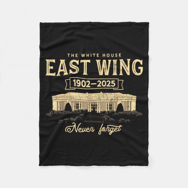 Ostflügel 1902 2025 Niemals vergessen Retro  Fleecedecke (Vorderseite)