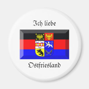 Ostfriesland Flaggen-Edelstein Magnet