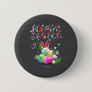 Osthasen-Kinder glückliche Eier Familie Button