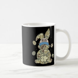 Osthasen Mit Kappe Camo Jagd Jungen Mädchen Fröhli Kaffeetasse