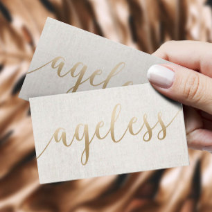 Östhetiker Ageless Elegantes Gold-Script Visitenkarte