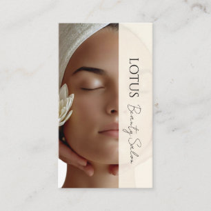 Östhetiker Beautician Beige QR Code & Foto Visitenkarte