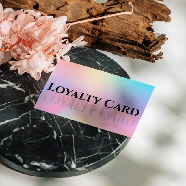 Östhetiker Pink Holographic Iridescent Feminine Treuekarte (Esthetician Pink Holographic Iridescent Feminine Loyalty Card)