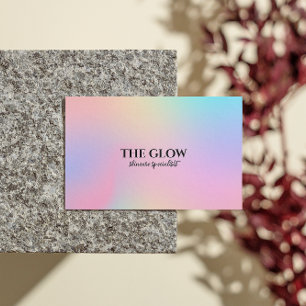 Östhetiker Pink Holographic Iridescent Qr Code Visitenkarte