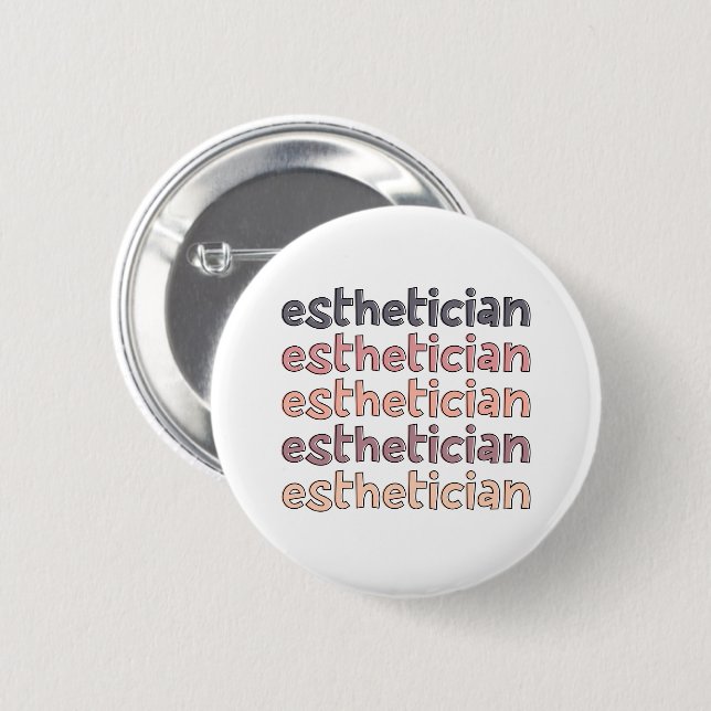 Östhetikerin Kosmetologe Beautician Niedlich Button (Vorne & Hinten)