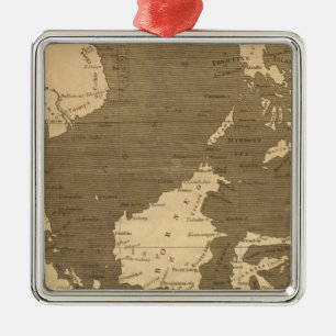 Ostindien-Insel-Karte durch Arrowsmith Silbernes Ornament