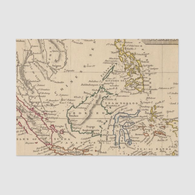 Ostindien-Inseln Seidenpapier (Vorderseite)