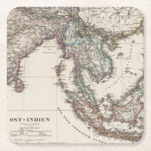 Ostindien Rechteckiger Pappuntersetzer