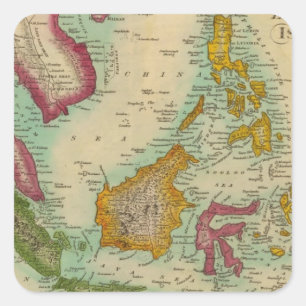 Ostindische Inseln Quadratischer Aufkleber