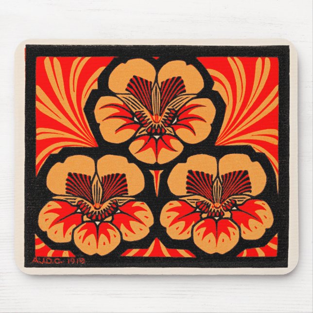 Ostindische Kirsche, Jugendstil, Mousepad (Vorne)