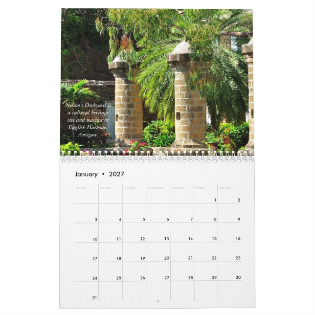 Ostkaribischer Kalender für 2026 (Jan 2027)