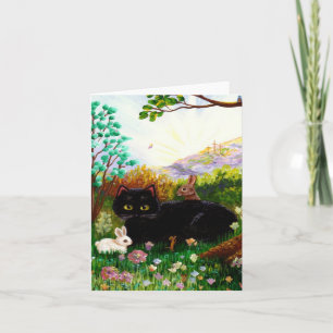 Ostkatze Christliche Kunstmalerei Creationarts LRA Feiertagskarte