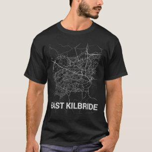 Ostkilbride-Stadtkarte (GROSSDRUCK) T-Shirt