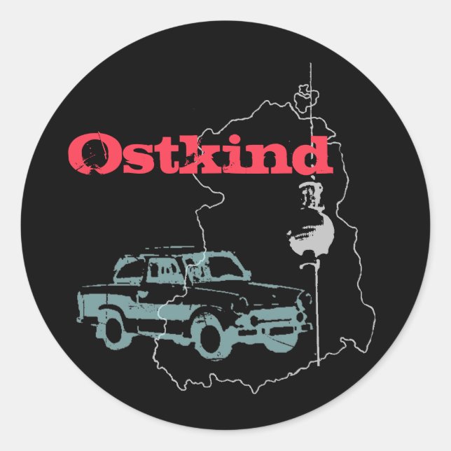 Ostkind Design Runder Aufkleber (Vorderseite)