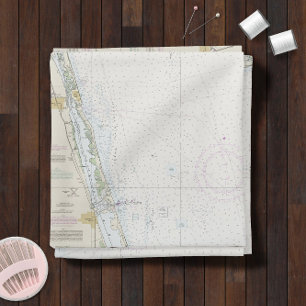 Ostküste Florida ⚓ authentische Nautikkarte Stoff